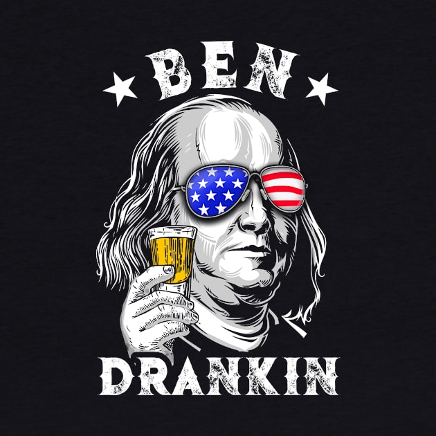 4th of July Shirt, Funny American Shirt, Ben Drankin, Beer Drinking Gift, Ben Franklin T-shirt for men and women by mittievance